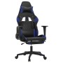 Gaming chair with footrest in black and blue synthetic leather by vidaXL, Gaming chairs - Ref: Foro24-3143764, Price: 145,49 ...