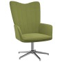 Silla de relajación con reposapiés terciopelo verde claro de vidaXL, Sillones - Ref: Foro24-327735, Precio: 95,18 €, Descuent...