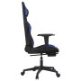 Gaming-Stuhl mit Fußstütze Kunstleder schwarz blau von vidaXL, Gaming-Stühle - Ref: Foro24-3143764, Preis: 145,49 €, Rabatt: %