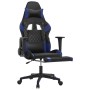 Gaming chair with footrest in black and blue synthetic leather by vidaXL, Gaming chairs - Ref: Foro24-3143764, Price: 145,49 ...