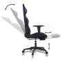 Silla gaming con reposapiés cuero sintético negro azul de vidaXL, Sillones para videojuegos - Ref: Foro24-3143764, Precio: 14...