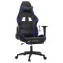 Gaming-Stuhl mit Fußstütze Kunstleder schwarz blau von vidaXL, Gaming-Stühle - Ref: Foro24-3143764, Preis: 145,49 €, Rabatt: %