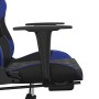 Gaming-Stuhl mit Fußstütze Kunstleder schwarz blau von vidaXL, Gaming-Stühle - Ref: Foro24-3143764, Preis: 145,49 €, Rabatt: %