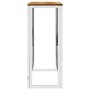 Console table stainless steel and solid silver acacia wood by vidaXL, Side tables - Ref: Foro24-350039, Price: 159,32 €, Disc...