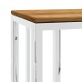 Console table stainless steel and solid silver acacia wood by vidaXL, Side tables - Ref: Foro24-350039, Price: 159,32 €, Disc...