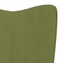 Silla de relajación con reposapiés terciopelo verde claro de vidaXL, Sillones - Ref: Foro24-327735, Precio: 95,18 €, Descuent...