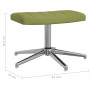 Silla de relajación con reposapiés terciopelo verde claro de vidaXL, Sillones - Ref: Foro24-327735, Precio: 95,18 €, Descuent...