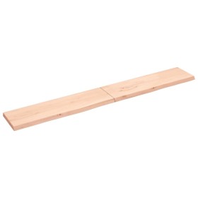 Solid untreated oak wood wall shelf 220x30x(2-4) cm by vidaXL, Shelves and shelves - Ref: Foro24-363612, Price: 84,14 €, Disc...