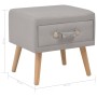 Mesita de noche gris 40x35x40 cm tela de vidaXL, Mesitas de noche - Ref: Foro24-247534, Precio: 55,21 €, Descuento: %