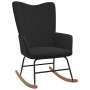 Black Velvet Rocking Chair by vidaXL, Rocking chairs - Ref: Foro24-327749, Price: 132,24 €, Discount: %