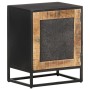 Mesita de noche de madera de mango rugosa 40x30x50 cm de vidaXL, Mesitas de noche - Ref: Foro24-323146, Precio: 92,92 €, Desc...