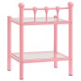 2 metal and glass pink and transparent nightstands by vidaXL, Nightstands - Ref: Foro24-325079, Price: 57,22 €, Discount: %