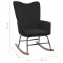 Black Velvet Rocking Chair by vidaXL, Rocking chairs - Ref: Foro24-327749, Price: 154,99 €, Discount: %