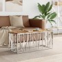 Couchtisch aus recyceltem Holz aus Edelstahl und Silber von vidaXL, Couchtisch - Ref: Foro24-350056, Preis: 138,55 €, Rabatt: %