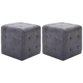 Bedside tables 2 units artificial suede gray 30x30x30cm by vidaXL, Nightstands - Ref: Foro24-249015, Price: 80,80 €, Discount: %