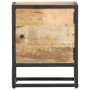 Mesita de noche puerta tallada madera mango rugosa 40x30x50 cm de vidaXL, Mesitas de noche - Ref: Foro24-320945, Precio: 101,...