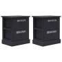 Nightstands 2 units black Paulownia wood 38x28x45 cm by vidaXL, Nightstands - Ref: Foro24-284059, Price: 76,47 €, Discount: %