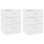 Nightstands 2 pcs white plywood 38x35x56 cm by vidaXL, Nightstands - Ref: Foro24-800451, Price: 100,47 €, Discount: %