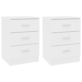 Nightstands 2 pcs white plywood 38x35x56 cm by vidaXL, Nightstands - Ref: Foro24-800451, Price: 100,47 €, Discount: %