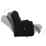 Sillón elevable cuero sintético negro de vidaXL, Sillones - Ref: Foro24-289750, Precio: 399,42 €, Descuento: %