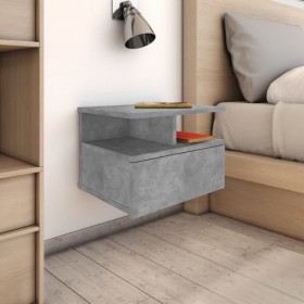 Floating bedside table 2 pcs concrete gray wood 40x31x27 cm by vidaXL, Nightstands - Ref: Foro24-800414, Price: 54,32 €, Disc...