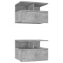 Floating bedside table 2 pcs concrete gray wood 40x31x27 cm by vidaXL, Nightstands - Ref: Foro24-800414, Price: 52,34 €, Disc...