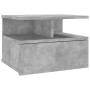 Mesita de noche flotante 2 uds madera gris hormigón 40x31x27 cm de vidaXL, Mesitas de noche - Ref: Foro24-800414, Precio: 53,...