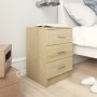 Bedside tables 2 units, particle board, Sonoma oak color, 38x35x56cm by vidaXL, Nightstands - Ref: Foro24-800457, Price: 96,6...