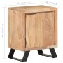 Mesita de noche madera maciza acacia borde natural 40x30x50 cm de vidaXL, Mesitas de noche - Ref: Foro24-323519, Precio: 116,...