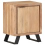 Mesita de noche madera maciza acacia borde natural 40x30x50 cm de vidaXL, Mesitas de noche - Ref: Foro24-323519, Precio: 116,...