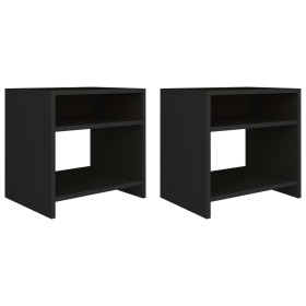 Nightstands 2 pcs black plywood 40x30x40 cm by vidaXL, Nightstands - Ref: Foro24-800012, Price: 42,66 €, Discount: %