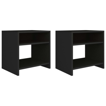 Nightstands 2 pcs black plywood 40x30x40 cm by vidaXL, Nightstands - Ref: Foro24-800012, Price: 43,99 €, Discount: %