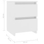 Weißer Nachttisch aus Sperrholz, 30 x 30 x 40 cm von vidaXL, Nachttische - Ref: Foro24-800513, Preis: 39,94 €, Rabatt: %