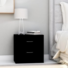 Black plywood nightstand 40x30x40 cm by vidaXL, Nightstands - Ref: Foro24-801037, Price: 38,83 €, Discount: %