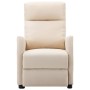 Cream Fabric Recliner by vidaXL, Armchairs - Ref: Foro24-289705, Price: 178,99 €, Discount: %