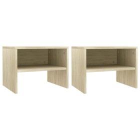 Nightstands 2 pcs oak-colored plywood 40x30x30 cm by vidaXL, Nightstands - Ref: Foro24-800070, Price: 45,15 €, Discount: %