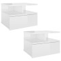 Floating bedside table 2 pcs glossy white wood 40x31x27 cm by vidaXL, Nightstands - Ref: Foro24-800418, Price: 56,99 €, Disco...