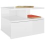 Floating bedside table 2 pcs glossy white wood 40x31x27 cm by vidaXL, Nightstands - Ref: Foro24-800418, Price: 56,99 €, Disco...