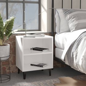 Bedside tables with metal legs 2 pcs white 40x30x50 cm by vidaXL, Nightstands - Ref: Foro24-805798, Price: 54,92 €, Discount: %