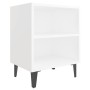 Bedside tables with metal legs 2 pcs white 40x30x50 cm by vidaXL, Nightstands - Ref: Foro24-805798, Price: 54,81 €, Discount: %