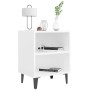 Bedside tables with metal legs 2 pcs white 40x30x50 cm by vidaXL, Nightstands - Ref: Foro24-805798, Price: 54,81 €, Discount: %