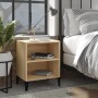 Bedside tables 2 pcs Sonoma oak metal legs 40x30x50 cm by vidaXL, Nightstands - Ref: Foro24-805804, Price: 52,02 €, Discount: %