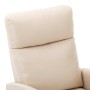 Cream Fabric Recliner by vidaXL, Armchairs - Ref: Foro24-289705, Price: 178,99 €, Discount: %