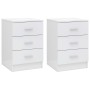 Bedside tables 2 pcs glossy white chipboard 38x35x56 cm by vidaXL, Nightstands - Ref: Foro24-800463, Price: 96,21 €, Discount: %