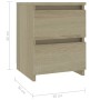 Bedside table made of Sonoma oak-colored particle board, measuring 30x30x40 cm. by vidaXL, Nightstands - Ref: Foro24-800519, ...