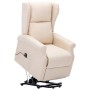 Sillón elevable tela crema de vidaXL, Sillones - Ref: Foro24-289739, Precio: 369,00 €, Descuento: %