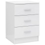 Mesita de noche de aglomerado blanco brillante 38x35x56 cm de vidaXL, Mesitas de noche - Ref: Foro24-800462, Precio: 70,87 €,...