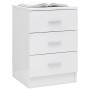 Mesita de noche de aglomerado blanco brillante 38x35x56 cm de vidaXL, Mesitas de noche - Ref: Foro24-800462, Precio: 70,87 €,...