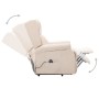 Sillón elevable tela crema de vidaXL, Sillones - Ref: Foro24-289739, Precio: 369,00 €, Descuento: %