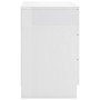 Mesita de noche de aglomerado blanco brillante 38x35x56 cm de vidaXL, Mesitas de noche - Ref: Foro24-800462, Precio: 70,87 €,...